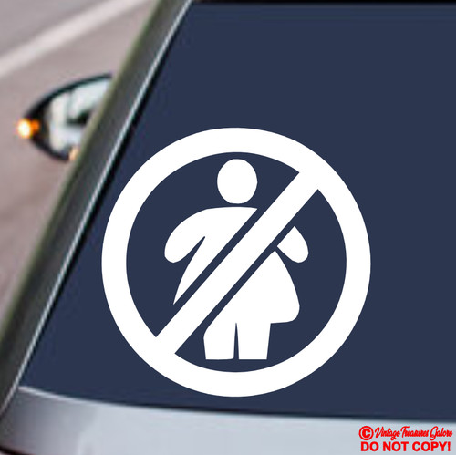 Fat chicks vinyl decal - no,
