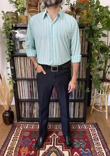 Vintage 1970s Mint Green Nylon Shirt