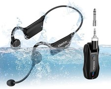 IP67 Waterproof Wireless Microphone Fitness Ear Hook Headset Sweat & Dust Proof