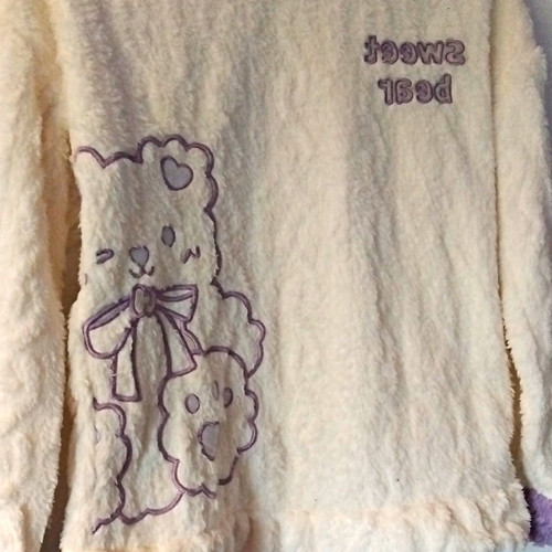 Women white purple fleece - women's,