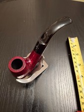 Beautiful full bent Barling pipe in garnet grain finish and 9mm filter stem