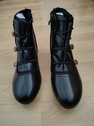 Victorian gothic black ankle - gothic,