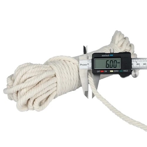 6mm 24mm cotton rope natural - 24mm,