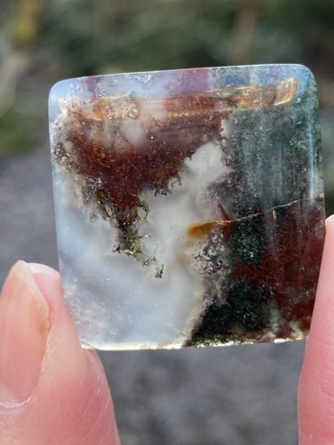 Dendritic moss agate cabochon - dendritic,