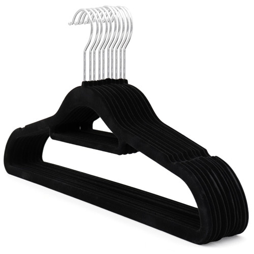 Black non slip - flocked, velvet