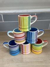 Whittard Of Chelsea Set Of 6 Espresso Handpainted Mix & Match Coffee Cups 