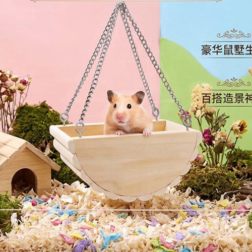 Hamster wooden swing toy - swing,