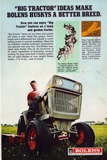 Vintage 1970 Bolens Husky Lawn Tractor Print Ad