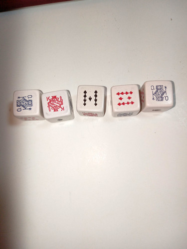 Vintage poker dice set in - of, 5