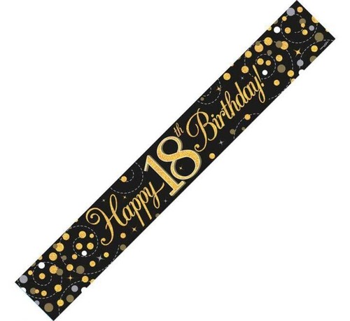 18th black gold birthday - black,