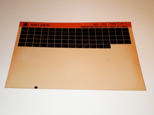 Microfiche spare parts catalog - microfiche,