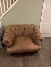 Loaf Bagsie Loveseat In Tan Leather