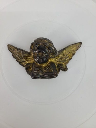 Vtg brass angel - angel, winged