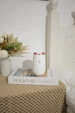 Waterless Portable Essential Oil Diffuser, White, Rechargeable USB, Aromatherapy