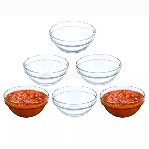 Glass dip bowls dessert - dip,