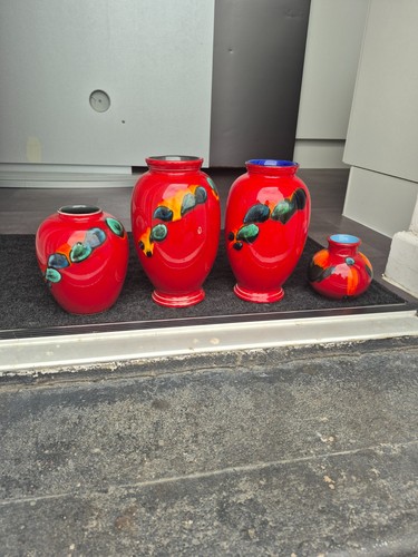 Poole pottery living glaze - pottery, red