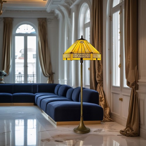 Tiffany floor lamp stained - tiffany,