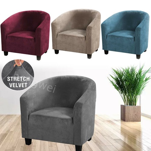 Stretch velvet tub chair - stretch,