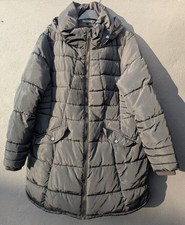 NEXT Quilted Black Maternity Coat Size 22 Polka Dot Lining