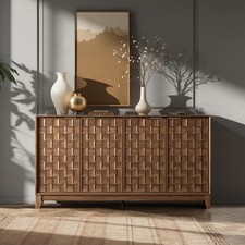 Fluted Sideboard Cabinet with