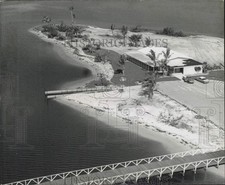 Press Photo Aerial view of Port Charlotte Yacht Club in Florida - afa35254