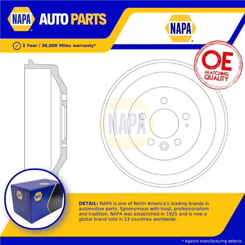Brake drum rear ndr1024 - drum,