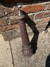 Antique Wood Newel Turned Bannister Post Balustrade Upcycle Lamp Lighting Carve
