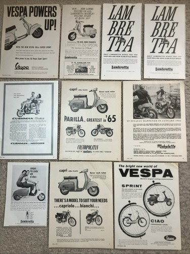 Vintage scooter advertisements - vintage,