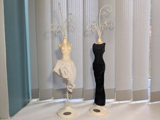 Jewellery Mannequin Lady Display Holder Stand Pair Marilyn Monroe Aubrey Hepburn
