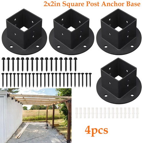 Black 2x2in square floor - 4x,