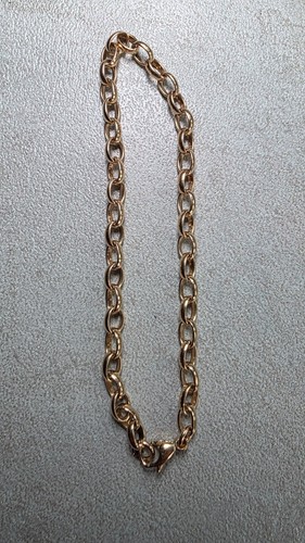 9ct gold oval belcher rolo - 9ct,