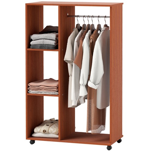 Homcom rolling open - open, wardrobe