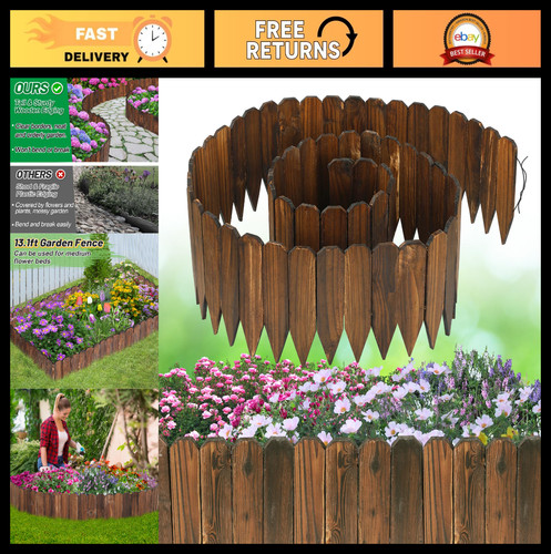 Flexible wooden garden edging - wooden,