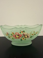 Art Deco Green Glass Bowl with
