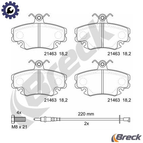 Brake pad set disc - set,