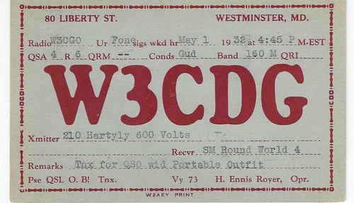 Qsl 1932 westminster - 1932,