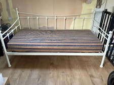 IKEA CREAM METAL FRAME DAY BED