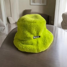 The Ragged Priest Green Faux Fur Bucket Hat Unisex One Size New Without Tags