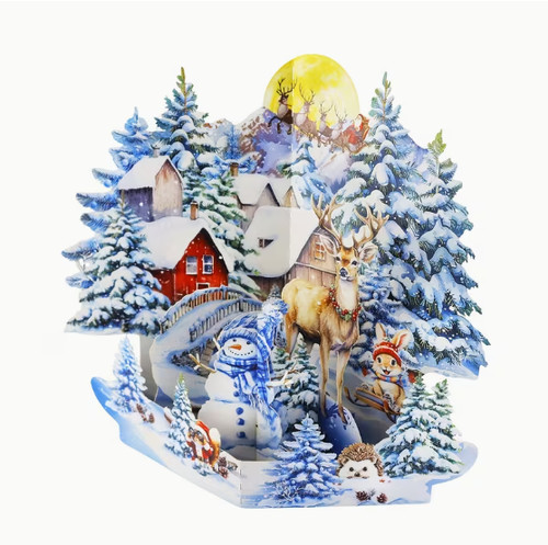 Popup card winter - popup, card-winter