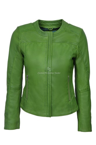 Ladies real leather jacket - leather,