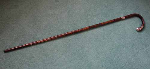 Antique bamboo walking stick - bamboo,