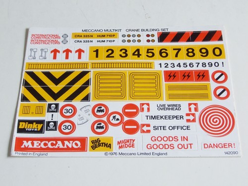 Meccano sticker sheet - sticker, for