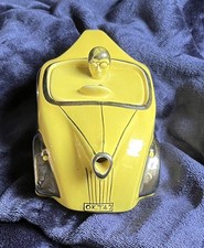 JAMES SADLER ART DECO YELLOW RACING CAR TEAPOT
