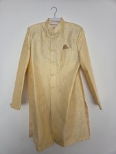 Men’s Sherwani Kurta – Size M – Beige/Gold – Never Worn – Formal Wedding Wear