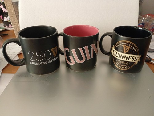 Guinness mugs very good - in,