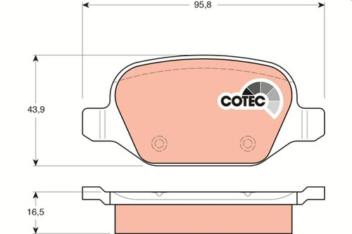 Rear trw gdb1396 - rear, trw-oe
