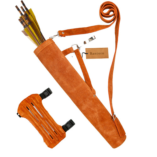 Orange leather archery - orange,