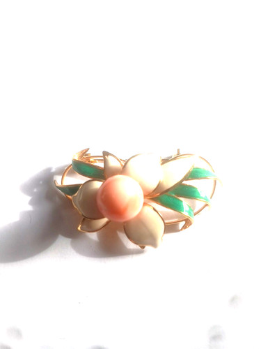 Vintage green white enamel - green,