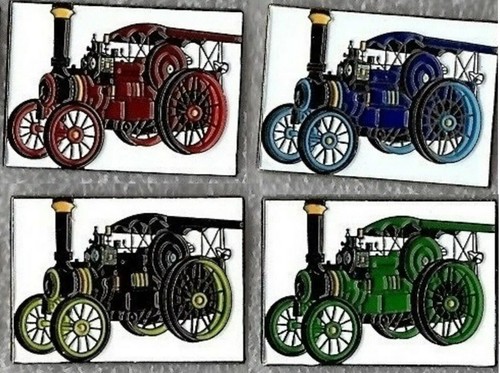 Traction engine pin badge - engine,