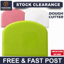 Dough Cutter Dual Sided Flexible Plastic Bowl Scraper for Bread Pizza Pastry